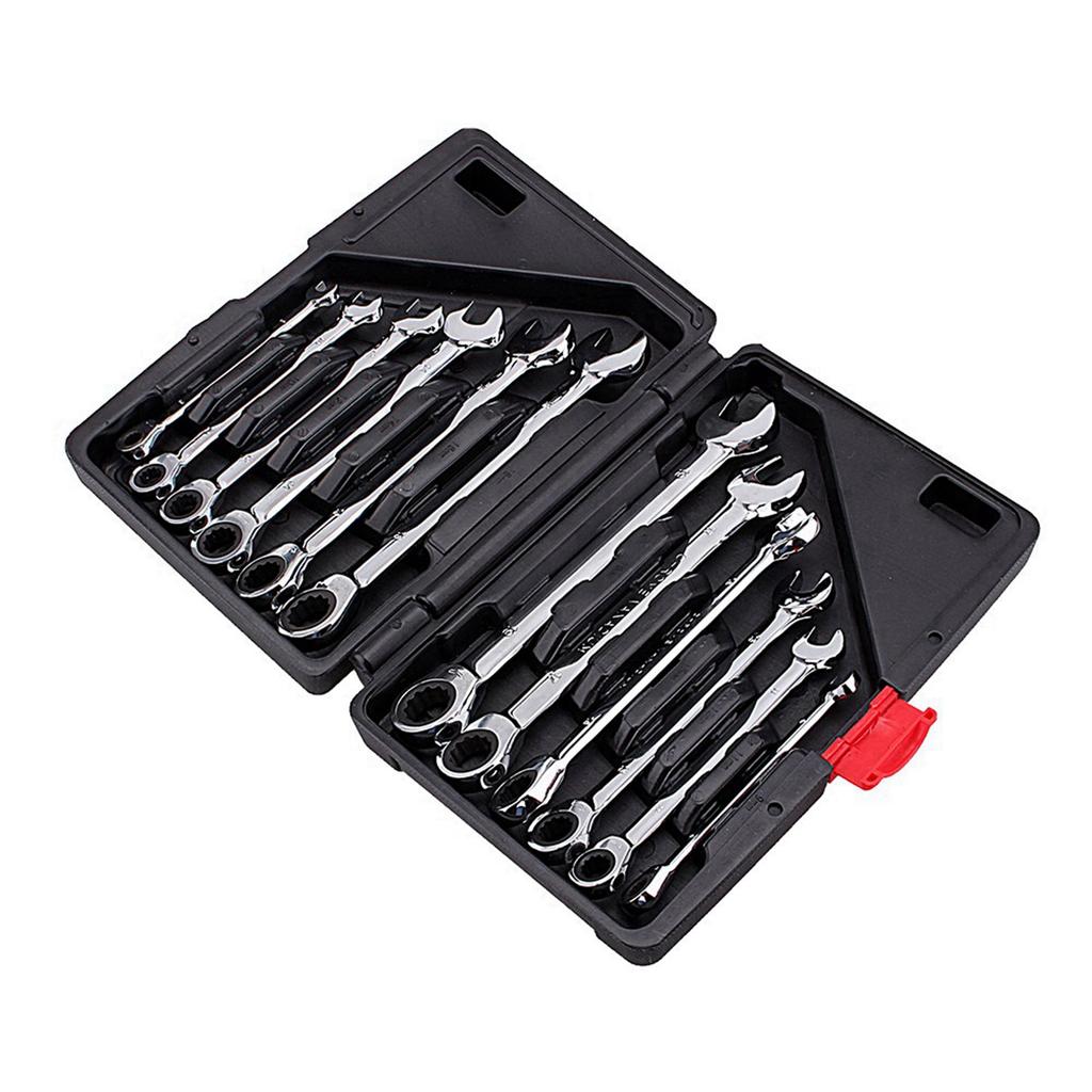 New 12pcs Ratchet Socket Wrench Set Car Repair Tool Ratchet Torque Wrench Combo Kit 8-19mm Ratchet Wrench Tool Hand Tool