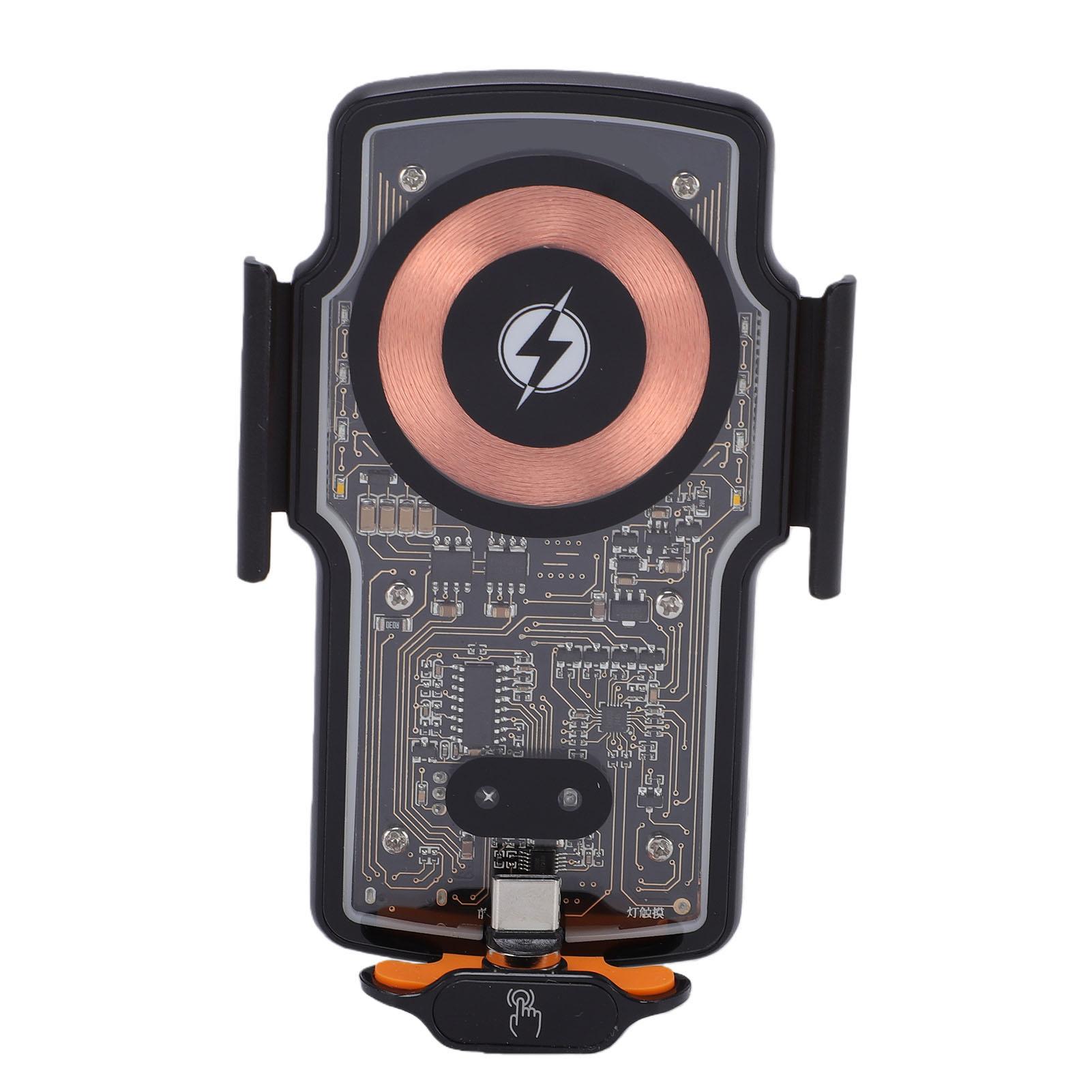 U8 Wireless Car Charger Transparent 360 degrees Rotatable Auto Clamping Car Phone Mount Charger 120W Wired Fast