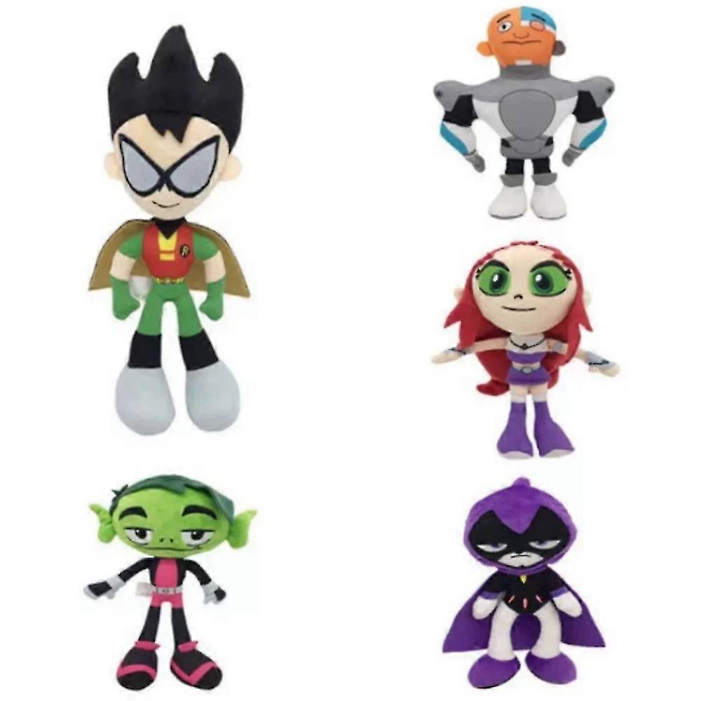 Cartoon Robin Stuffed Toy Anime Teen Titans and Go Plush Dolls Raven Beast Boy Peluche Juguetes for Kids Birthday Gifts