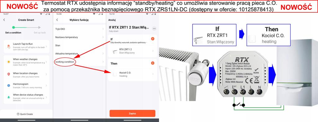 4x RTX Thermostat Head + Tuya SET Zigbee WiFi Gateway