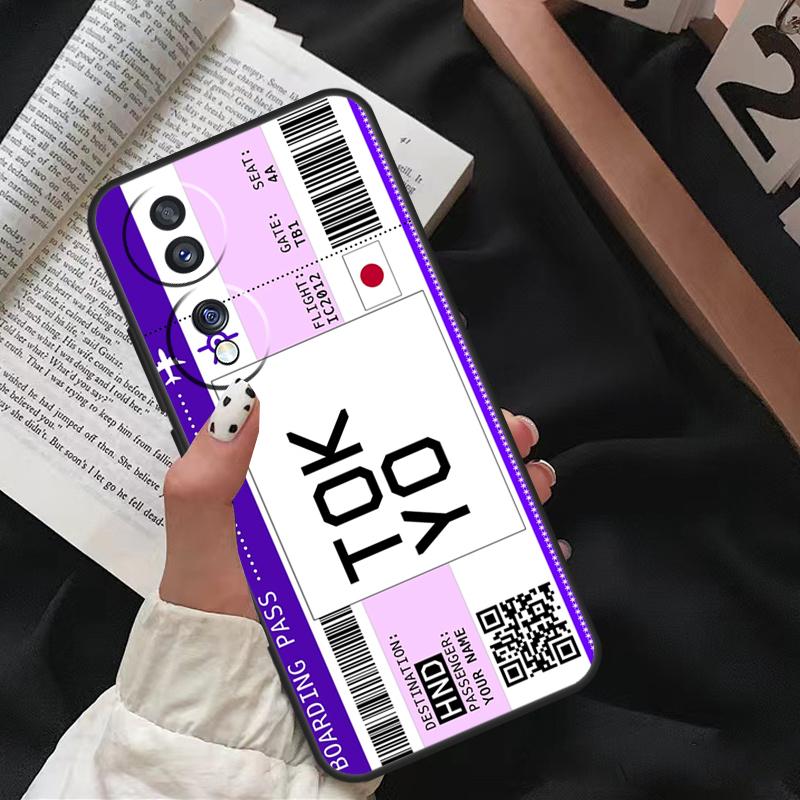 Boarding Pass Ticket For Honor Magic 8 6 7 Pro Case For Honor X9d X9c X9b X9a X8c X8b 200 400 50 70 90 Lite Win RT