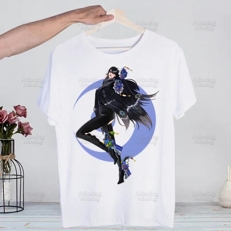 Game Bayonetta Harajuku T-shirts Summer Men/Women Hip Hop Funny Print Tshirt Streetwear T Shirt Short Sleeve Tee Top