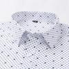Men's 65% Cotton Long Sleeve Printed Check Dress Shirt Single Patch Pocket Regular-fit Comfortable Versatile Thin Casual Shirts