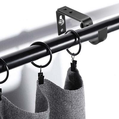 1/2/3Pcs Adjustable Curtain Rod Brackets Easy Installation Window Drapery Rod Hanger Hooks Living Room Bedroom Curtain Accessories