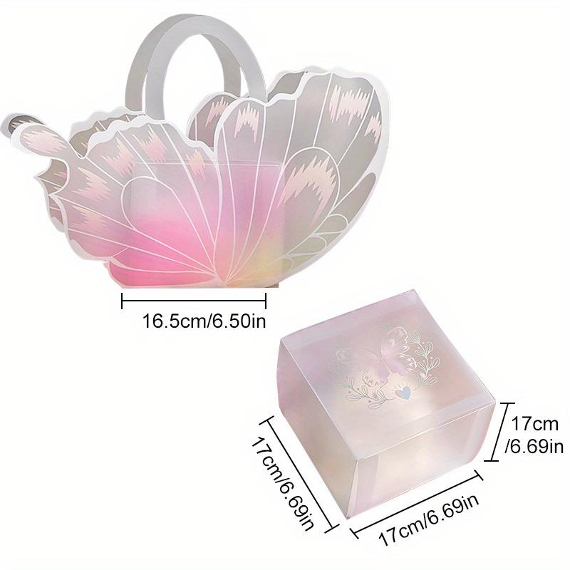 5pcs Candy Gifts Bags Party Supplies Handheld Flower Box Birthday Party Plastic Box Baby Shower 2 Styles