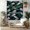 Philadelphia Eagles Custom Your Name Wall Decor Tapestry Art For Pet Memorial Birthdaywedding Party Backdrop Family Gift