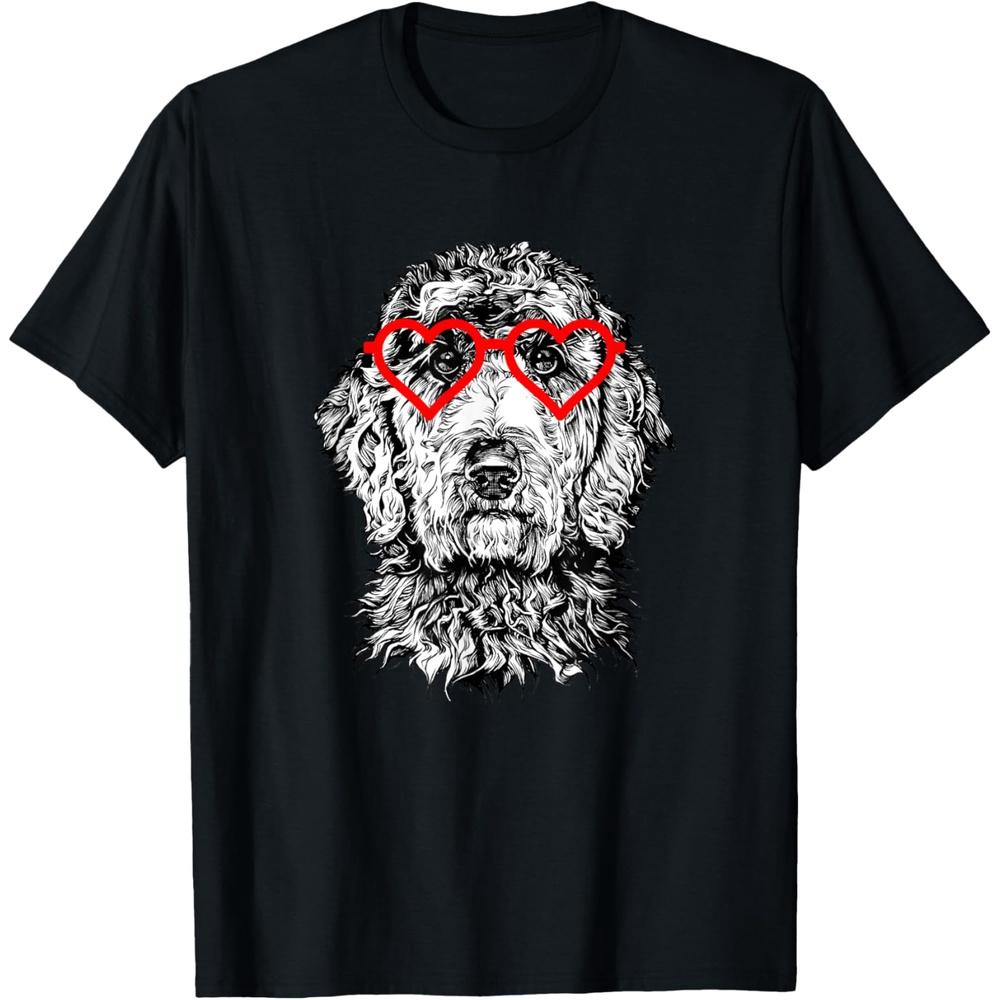 Goldendoodle Valentines Day Doodle Dog mom Dog Lover Cotton Men T Shirt 4XL чёрный
