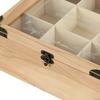 Wooden Tea Bag Organizer Box 9 Compartments Storage Teabag Holder Container with Transparent Lid for Countertop Tea