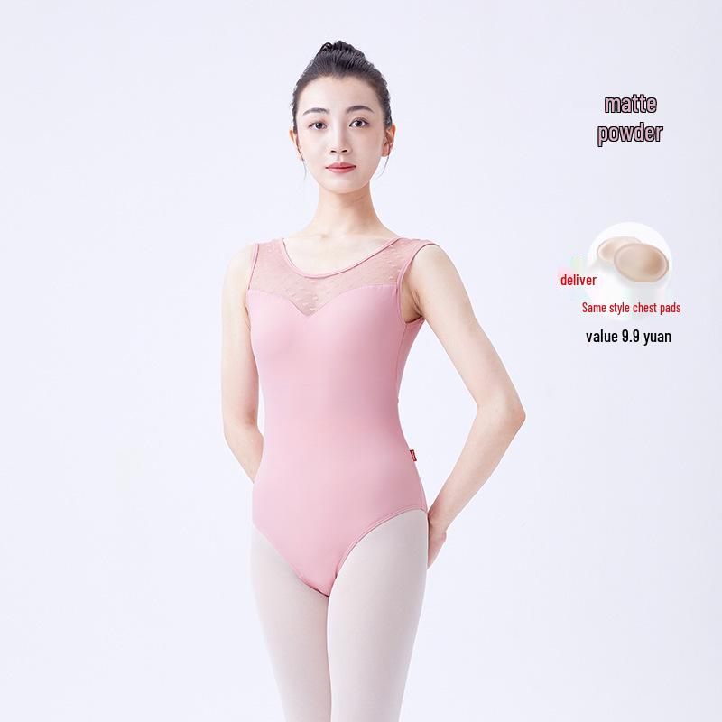 Lace Sleeveless Ballet Leotard for Women - Professional Dancewear for Practice and Training XL