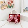 Butterfly Knot Stylish Girls Handbag Pearl Shoulder Bag For Children With Design Cute