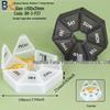 7-Day Round Petal Pill Box: Compact 7-Grid Medicine Organizer for Travel