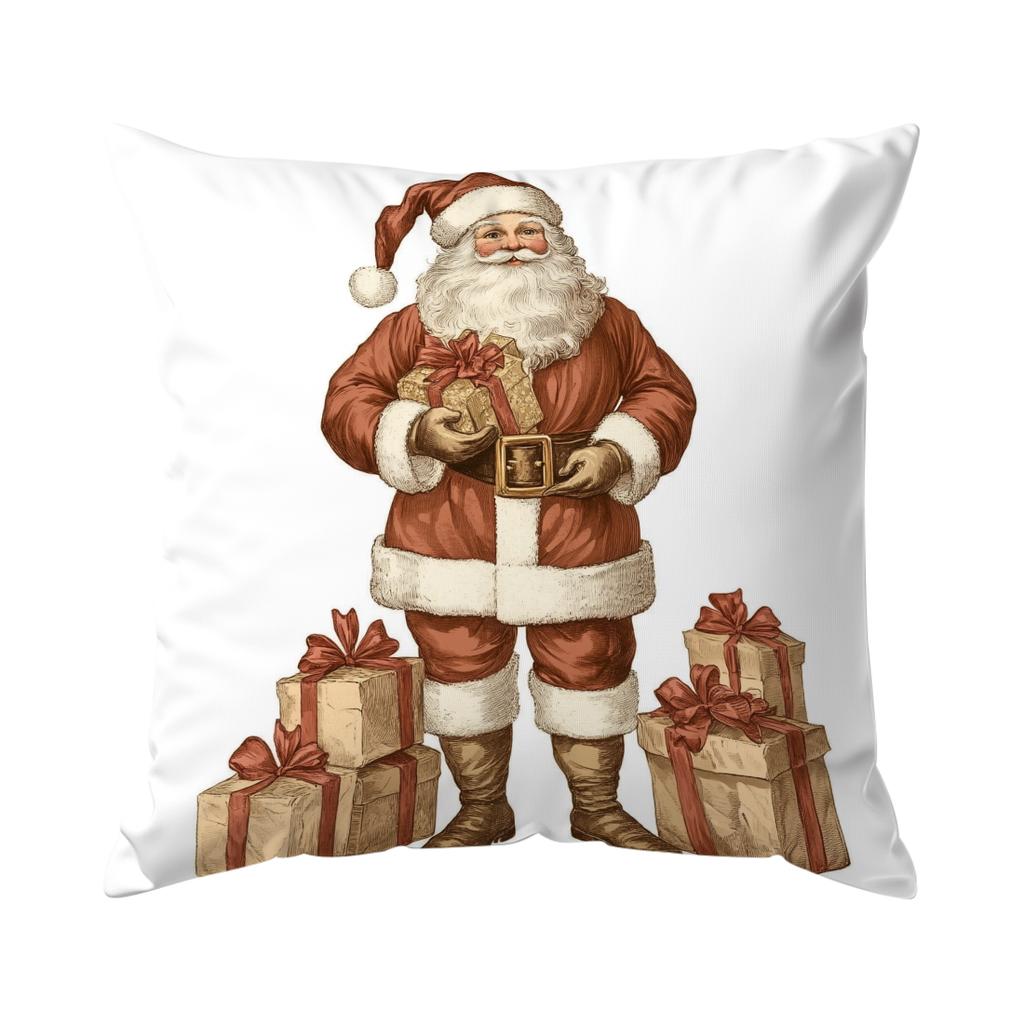 Vintage Christmas Series Pillowcase Printed Polyester 40/45/50cm Throw Pillowcover Decorative Sofa Cushion Pillowslip Home Decor