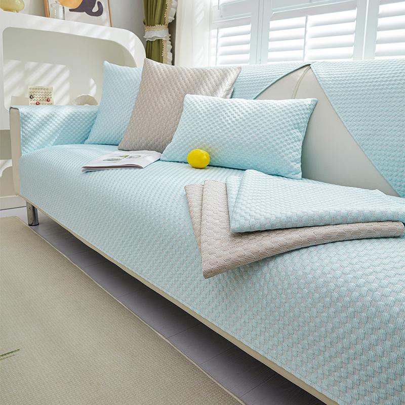 

Summer Ice Silk Sofa Cushion Non-Slip Simple Modern Mat Cushion Universal In Summer, Summer Light Luxury Leather Can Be Washed 70*70cm