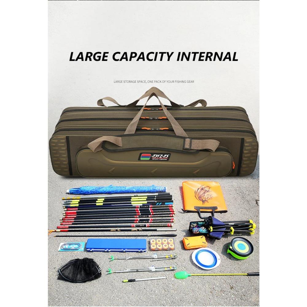 Outdoor 3/4 Layer Fishing Rod Bag 80-130CM Waterproof Fishing Tackle Bags Carp/Sea Fishing Pole Storage Reel Lure Tool Case