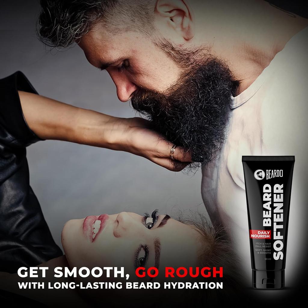 Beardo Confezione da 50g di Ammorbidente per Barba – Crema Districante Senza Crespo per Barba da Uomo, Cura per una Barba Liscia e Lucida