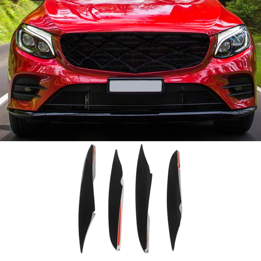 4PCS Front Bumper Fog Light Trim High Hardness Replacement for  ‑  GLC Class X253   Line 2016‑2019