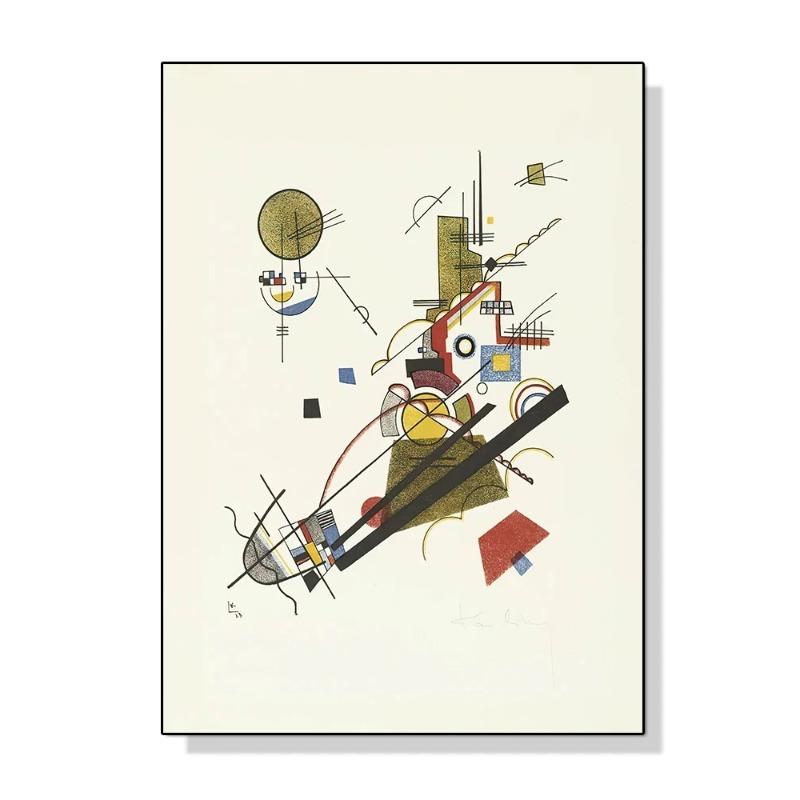 Wassily Kandinsky Geometric Wall Art Poster Prints Modern Abstract Style Canvas Painting Picture for Living Room Home Decor
