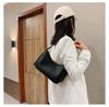 Trendy DIY Solid Color Single Shoulder Retro PU Women's Bag