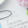 Transparent Large Ice Cube Pendant Necklace for Women 45+5cm PU Leather Wax Line Clavicle Collar Jewelry Gift