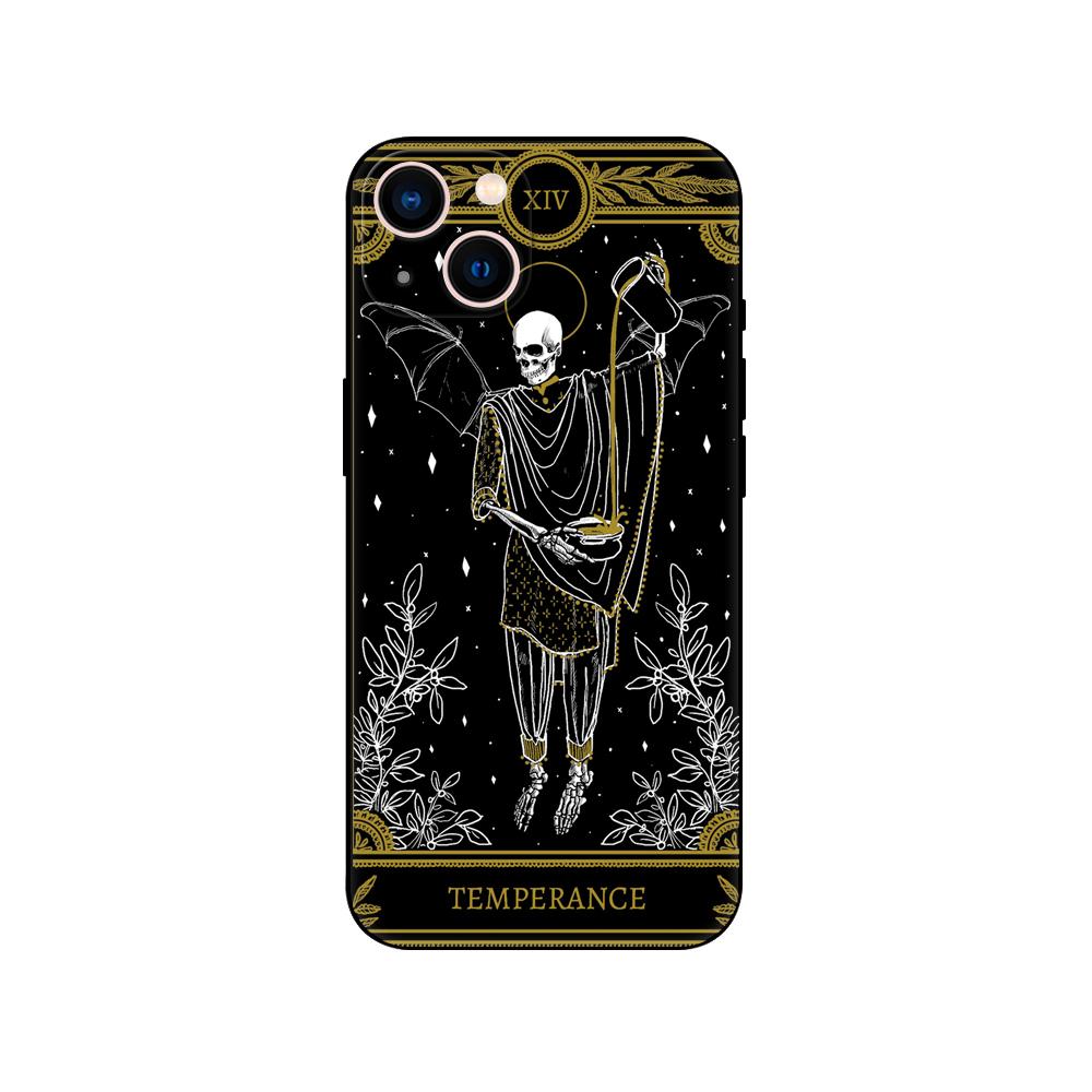 Death Tarot phone case for iphone 5 5s 2020se 6 6s 7 8 plus x 10 XR XS 11 12 13 mini pro MAX black tpu back cover