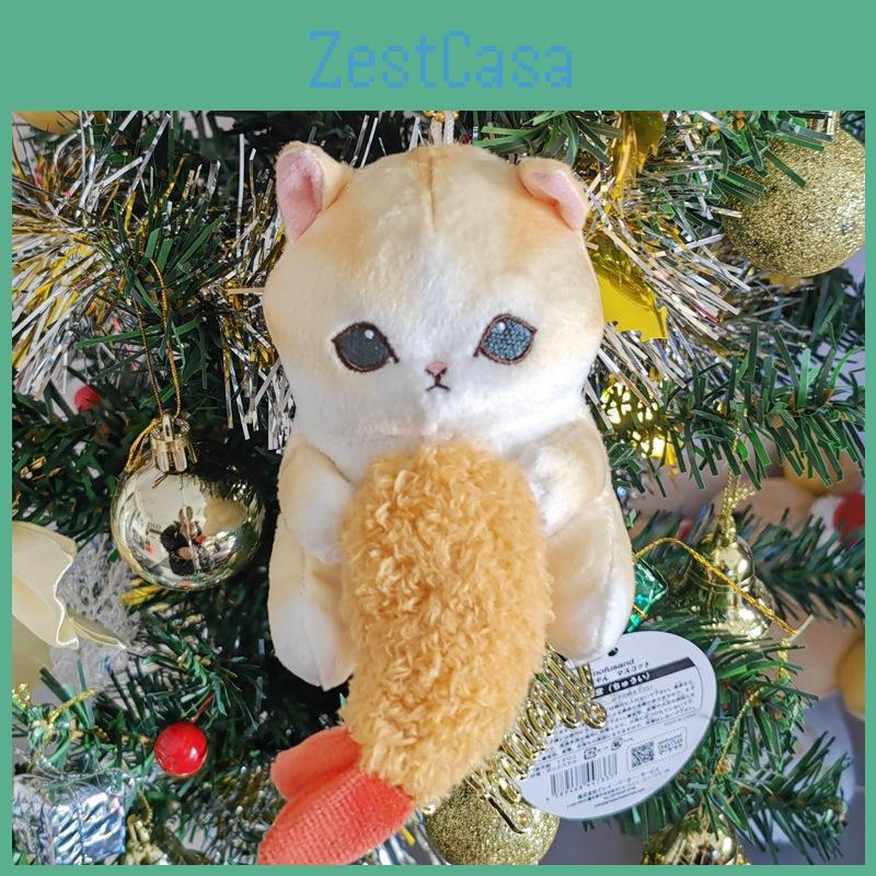 Adorable Cat Plush Keychain Cute Bunny Donut Shrimp Shark Hat Cat Plush Toy