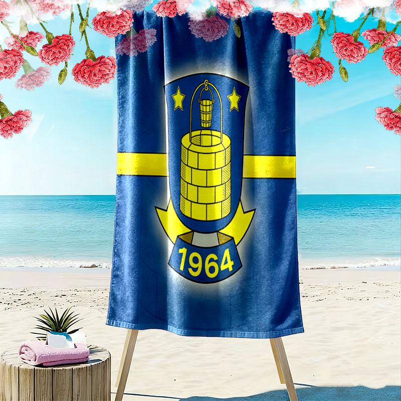 Brøndby IF Print Beach Towel, Large Soft Quick Dry Towel for Beach Camping Swimming
