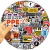 100 Funny Hard Hat Graffiti Stickers Decorate Guitar Notebook Suitcase DIY Waterproof