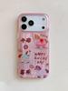 Lucky Pink Cartoon "Peace & Joy" Cute Dressed Ponies Pattern Phone Case for iPhone 17 16 15 14 11 12 13 Pro Max Plus Back Cover