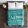 Custom Name Blanket Soft Baby Blanket Skin-Friendly Personalized Gift Blanket Camping Nap Leisure Home Decor Birthday Present