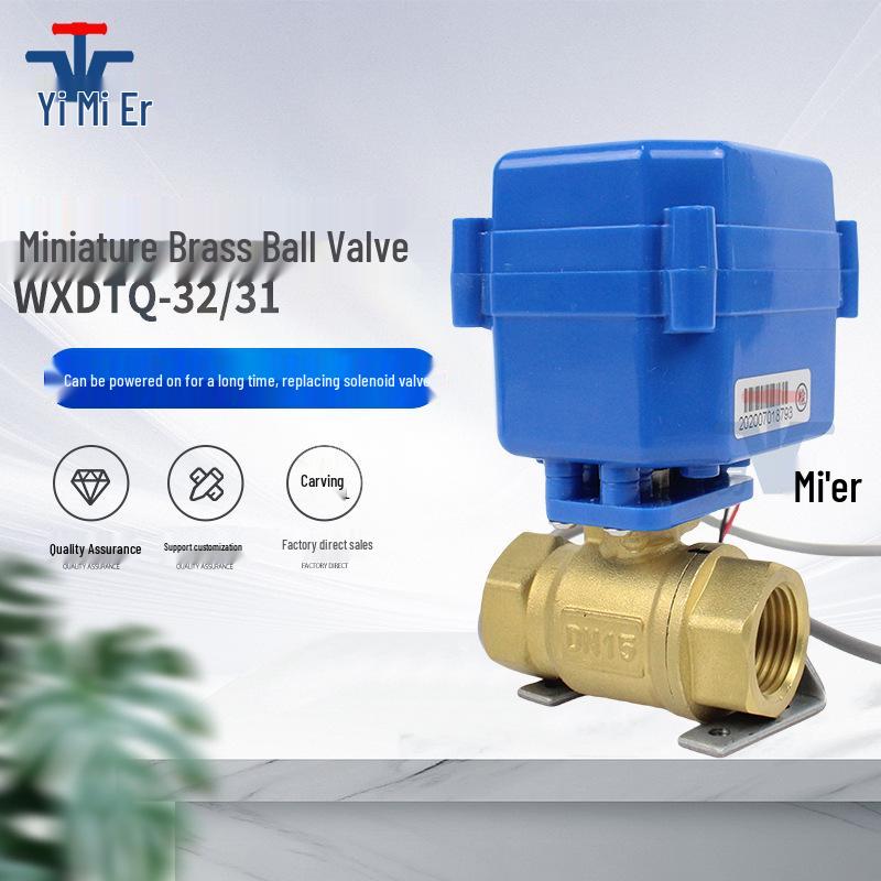 YMER Valvola a Sfera Elettrica in Ottone 220V 3/4" per Irrigazione Agricola, Controllo a Tre Fili