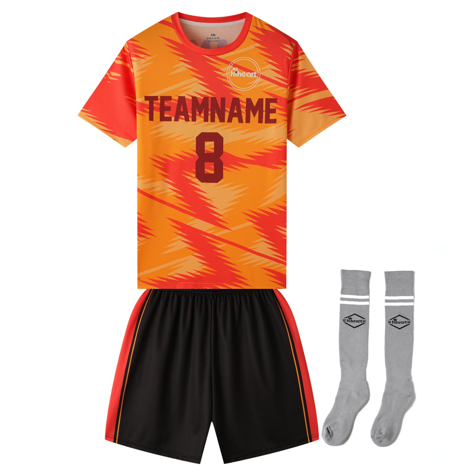 New Design Soccer Uniforms Custom Jersey Breathable Quick Dry Football Jersey Set S