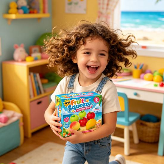 6 Pezzi Giocattoli da Spremere Frutta per Sollievo dallo Stress Morbido TPR Soddisfacenti Giocattoli Fidget Sensoriali Carini Colorati Giocattoli da Spremere per Bambini Adolescenti Adulti