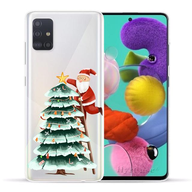 Elk Merry Christmas Silicone Case For Samsung S22 S21 Ultra S20 Fe Plus A53 A73 A52 A72 A51 A71 A22 A12 A32 A50 A33 A13 Cover