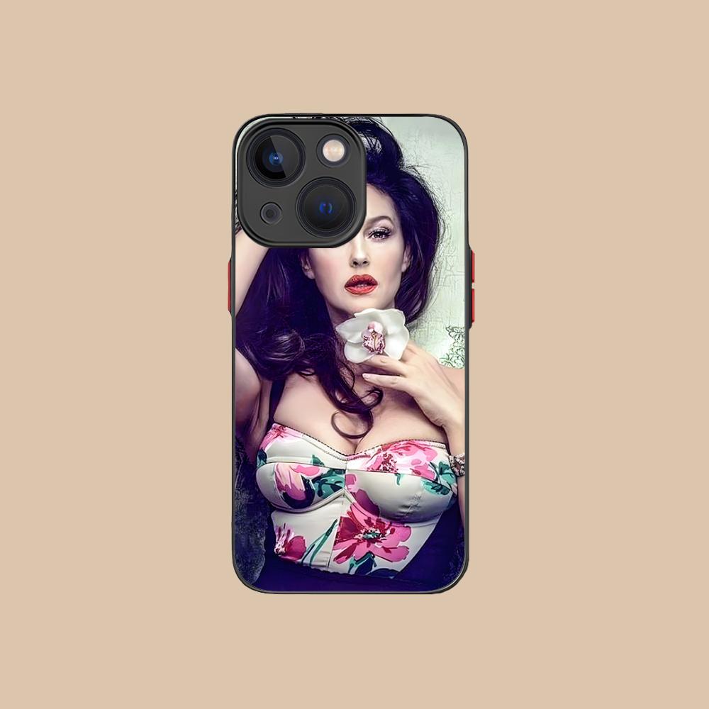 Monica Bellucci Mobile Phone Case for iPhone 16 15 14 13 12 11 X XR XS 8 7 Pro Max Plus Mini Colour Printing Silicone Smartphone