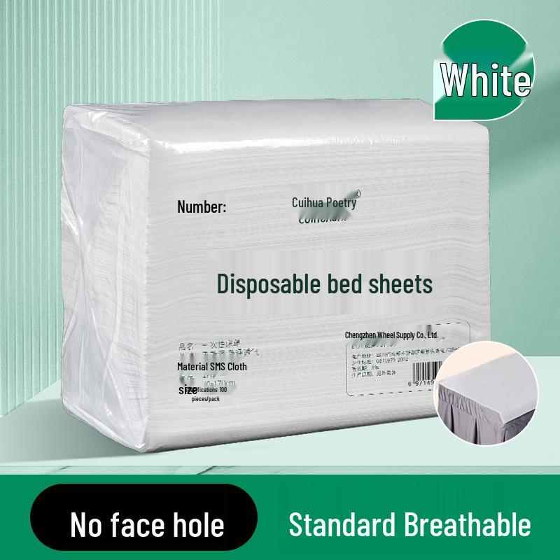 

Водонепроникні, маслостійкі, одноразові простирадла для масажного столу з отвором 70*170 cm (90 sheets)