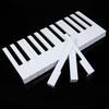52pcs Piano Keytops Kit White ABS Plastic Pianos Key Tops with Fronts Professional Replacement Parts Keyboard Instrument Parts
