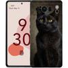 Black Cat Phone Case For Google Pixel 9 8 7 6 Pro XL 8A 6A 7A 5G Soft Shockproof TPU Black Cover Fundas