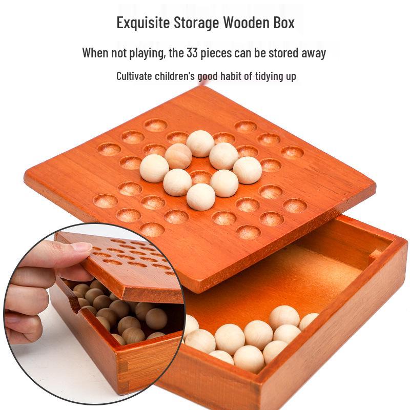 Klassisches Holz-Solitär-Puzzlespiel für Kinder