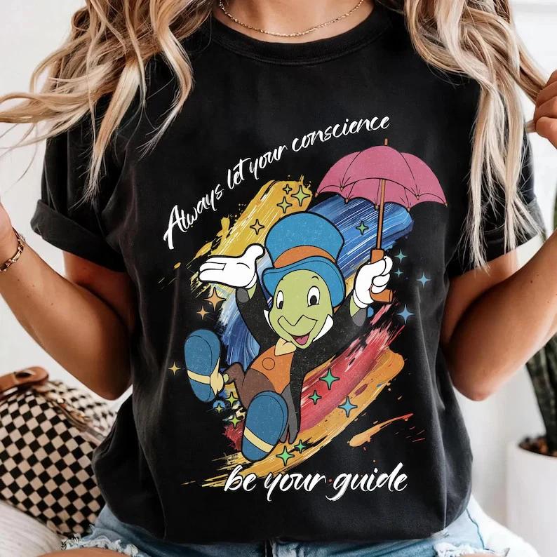 Pinocchio Jimmy Cricket Umbrella Tshirt S