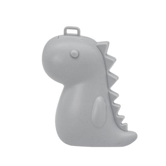 

Toothbrush Case with Toothpaste Dispenser Cute Dinosaur Design Storage Box Portable Hanging Buckle Organizer for Home And Travel сірий