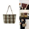Trendy Woolen Color Block Striped Tote Bag For Women Ideal For Commuting And Everyday Use