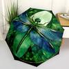 Dragonfly Pattern Print on a Stylish Automatic Folding Umbrella with 8 Iron Ribs, Portable and Foldable Sunshade Umbrella, Per
