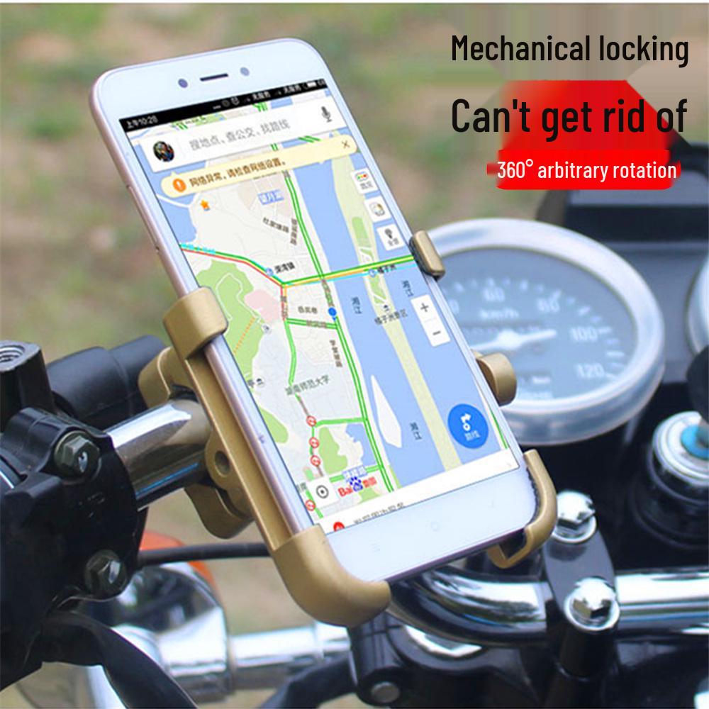 Aluminum Alloy Phone Holder for Bikes and Motorcycles - Suitable for GPS and Navigation