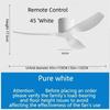45/52" Nordic Ceiling Fan 35W DC Motor Low Noise Electric Fan 6 Wind Speeds Adjustable Home Restaurant Ceiling Fan
