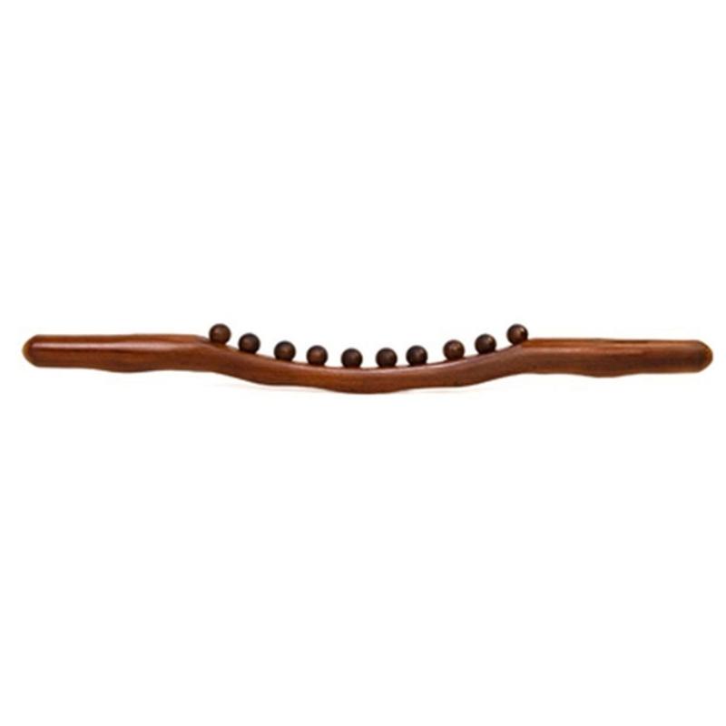 Portable Full Body Massager Wood Massage Roller Stick for Deep Tissue Massage and Body Sculpting with 8/10 Beads