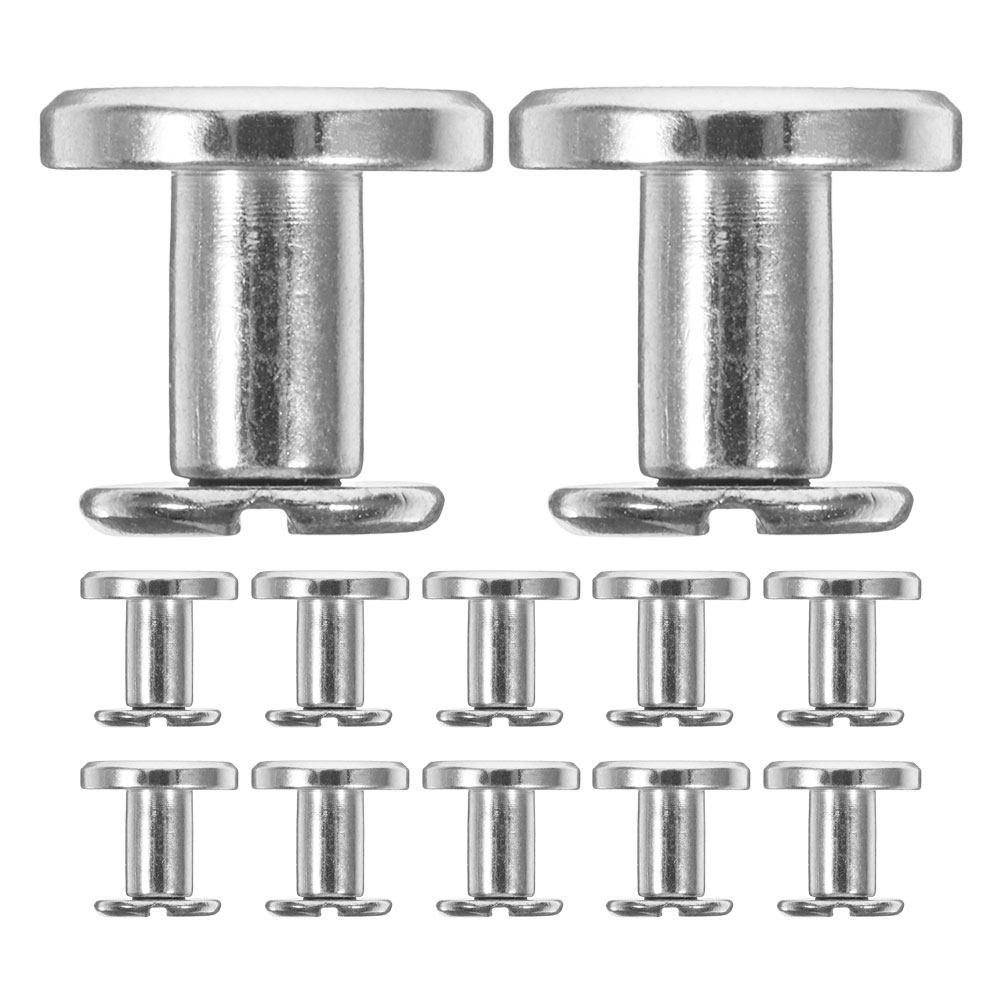 12Pcs Handcrafted Binding Screws for Handbag Journals Rivets DIY Bookbinding Repair Metal Studs Fasteners