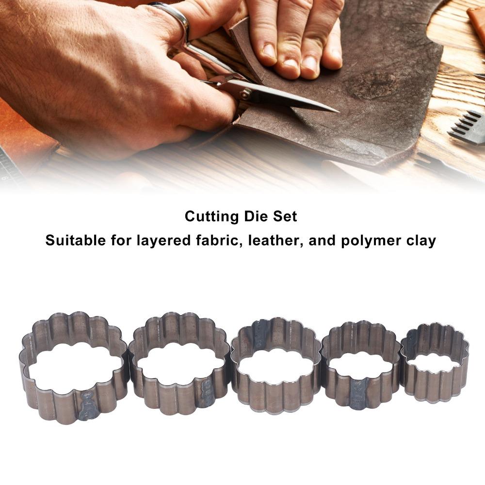 5PCS Alloy Steel Leather Cutting Dies Set  for Leather Craft, Handicrafts, Fabric, Clay