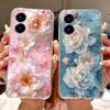 For Vivo Y22 Y22s Y22t V2206 V2207 Elegant Floral Butterfly Phone Case For Vivo Y22 Y22S Y22T 4G Soft Silicone TPU Cases