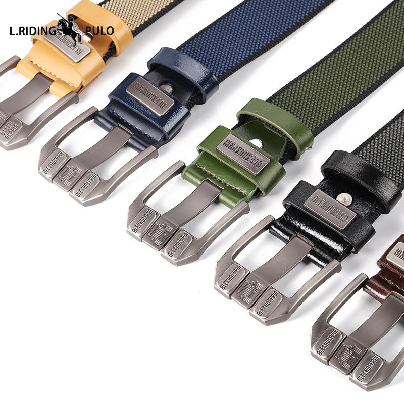Men's Pin Buckle Canvas Belt Youth Overalls Belt Casual Durable Belt Fashion Trend All-match Belt