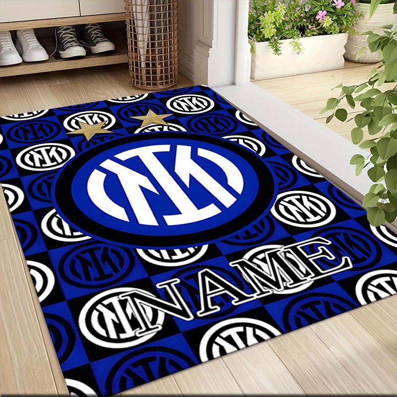 Custom Name Wolves Crest Badge Carpet Rug Customizable Soft Washable Anti-Slip Home Living Room Sofa Mats Personalized Rug. 0909201